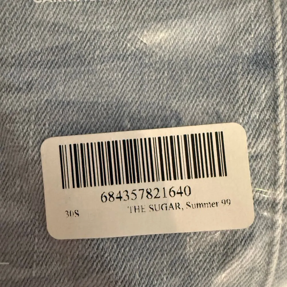 AYR The Sugar Summer 99 Light Blue Distressed High Rise Straight Leg Jeans 30S - Image 13