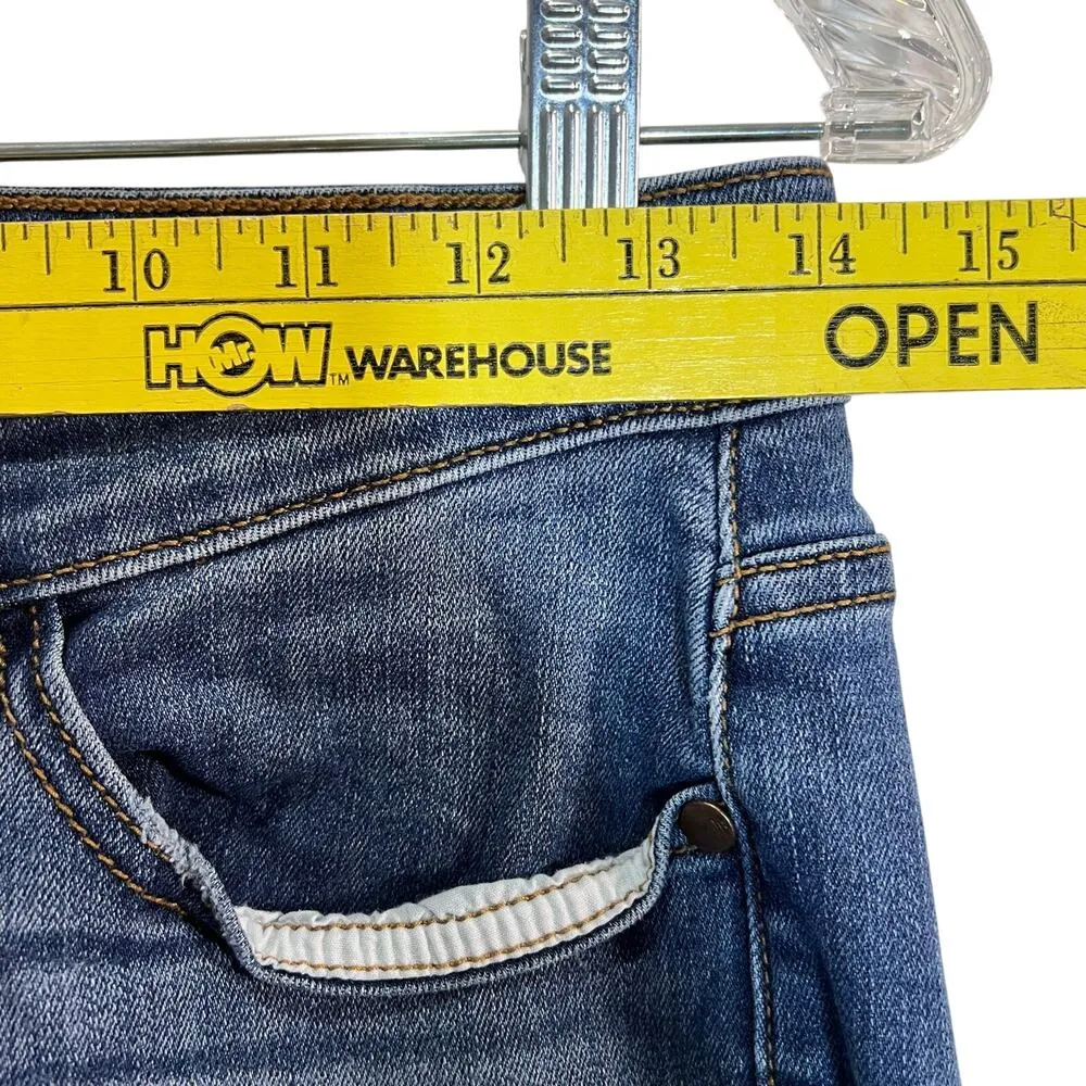 Judy Blue Skinny Fir Capri Denim Jeans Blue Size 7/28 Stretch Distressed Comfy - Image 3