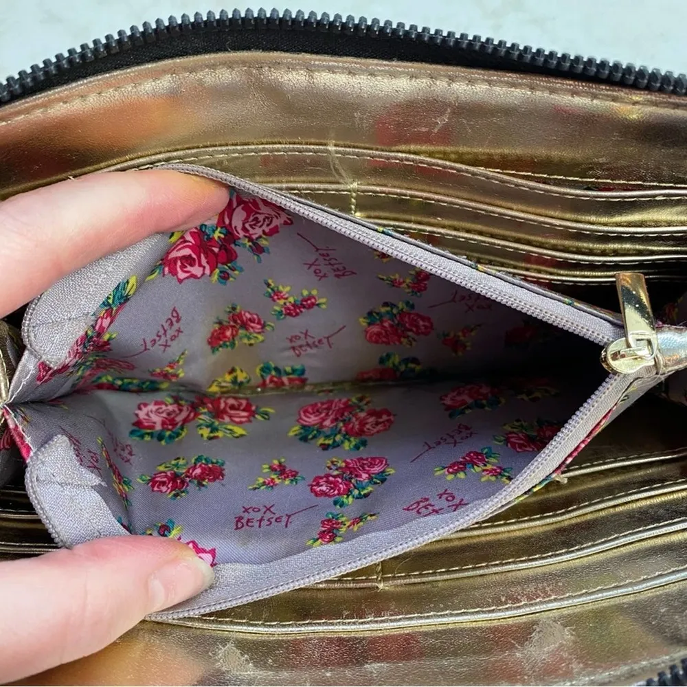 Betsey Johnson Black Faux Vegan Leather Wallet - Image 6