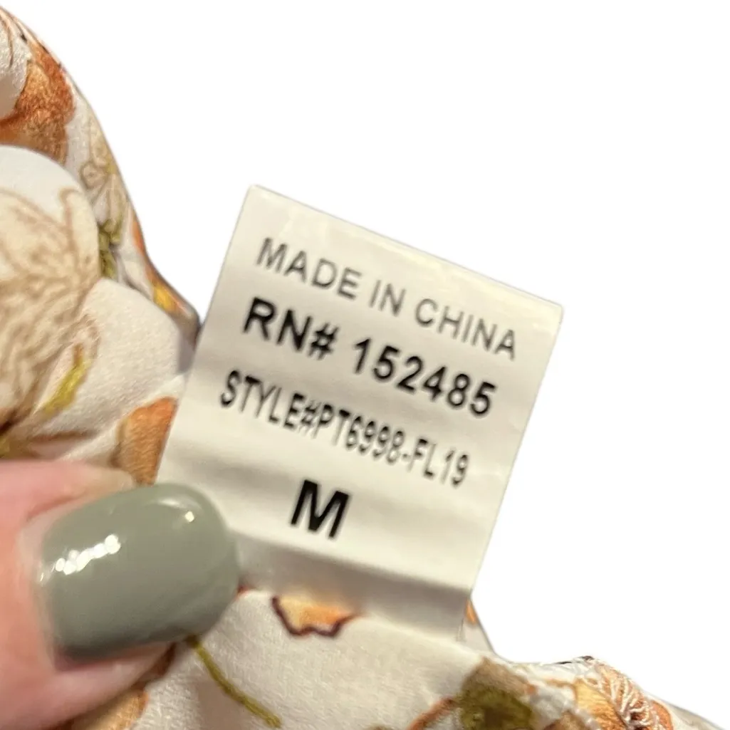 Papermoon Off White Floral Larie Tie Sleeve Blouse Brand New - Image 10