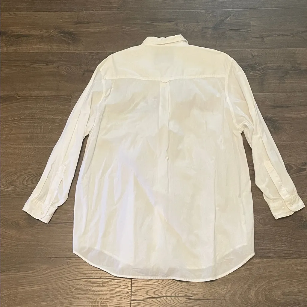 Vintage Campagnie Internationale Express Embroidered Penguin Button Down, Medium White - Image 9