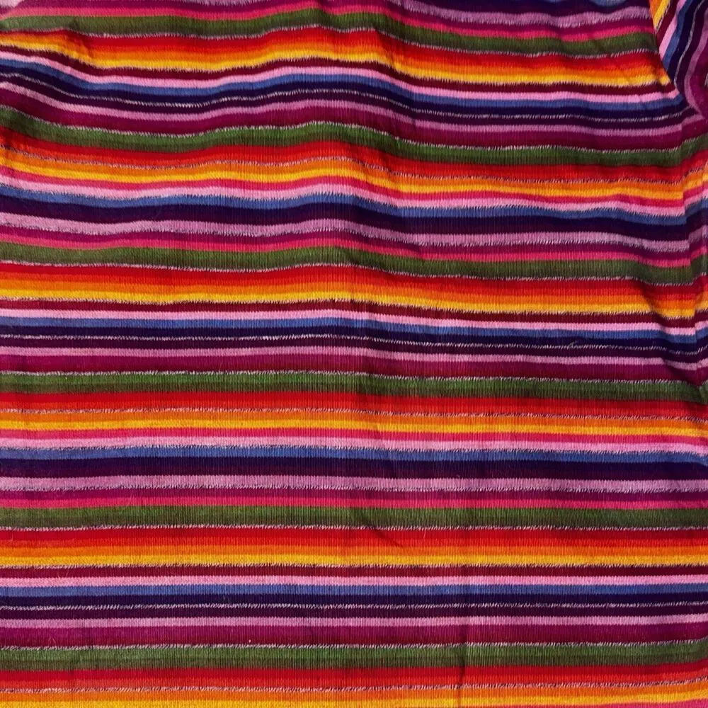 Vintage CHICO'S Design Rainbow Striped Long Sleeve Zip Up Hoodie Size 3 India - Image 3
