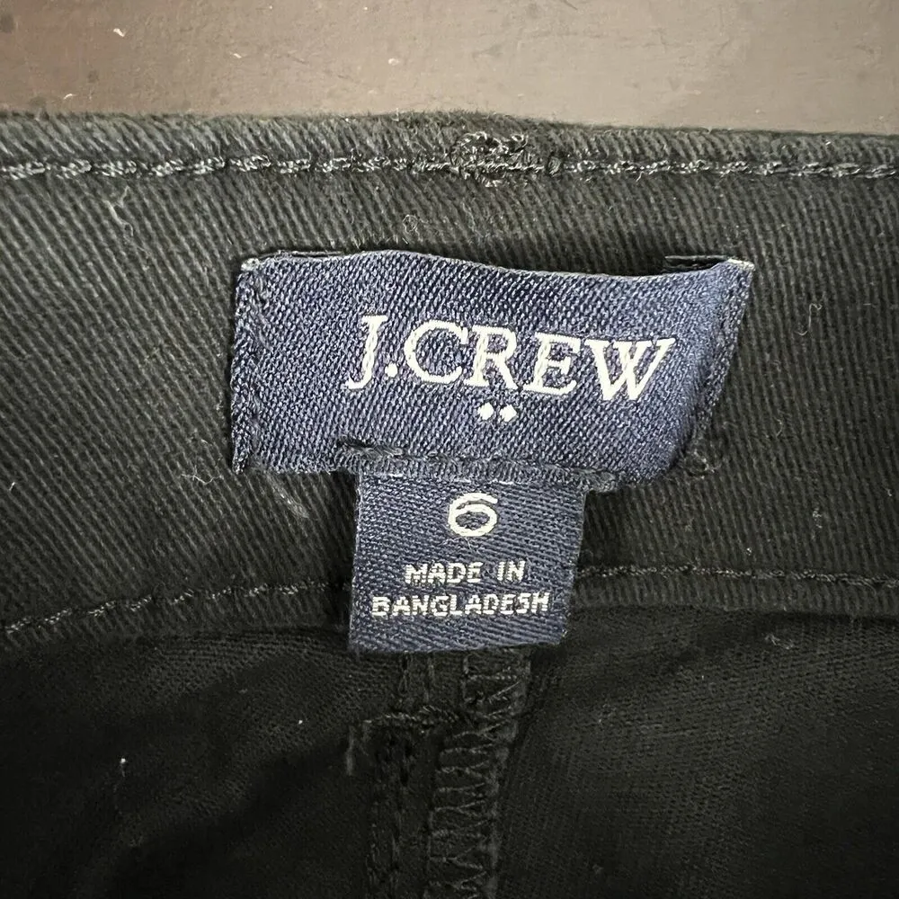 J. Crew Pants Wide Leg Black Chino Classic High Rise Style BX434 Women’s Size 6 - Image 9