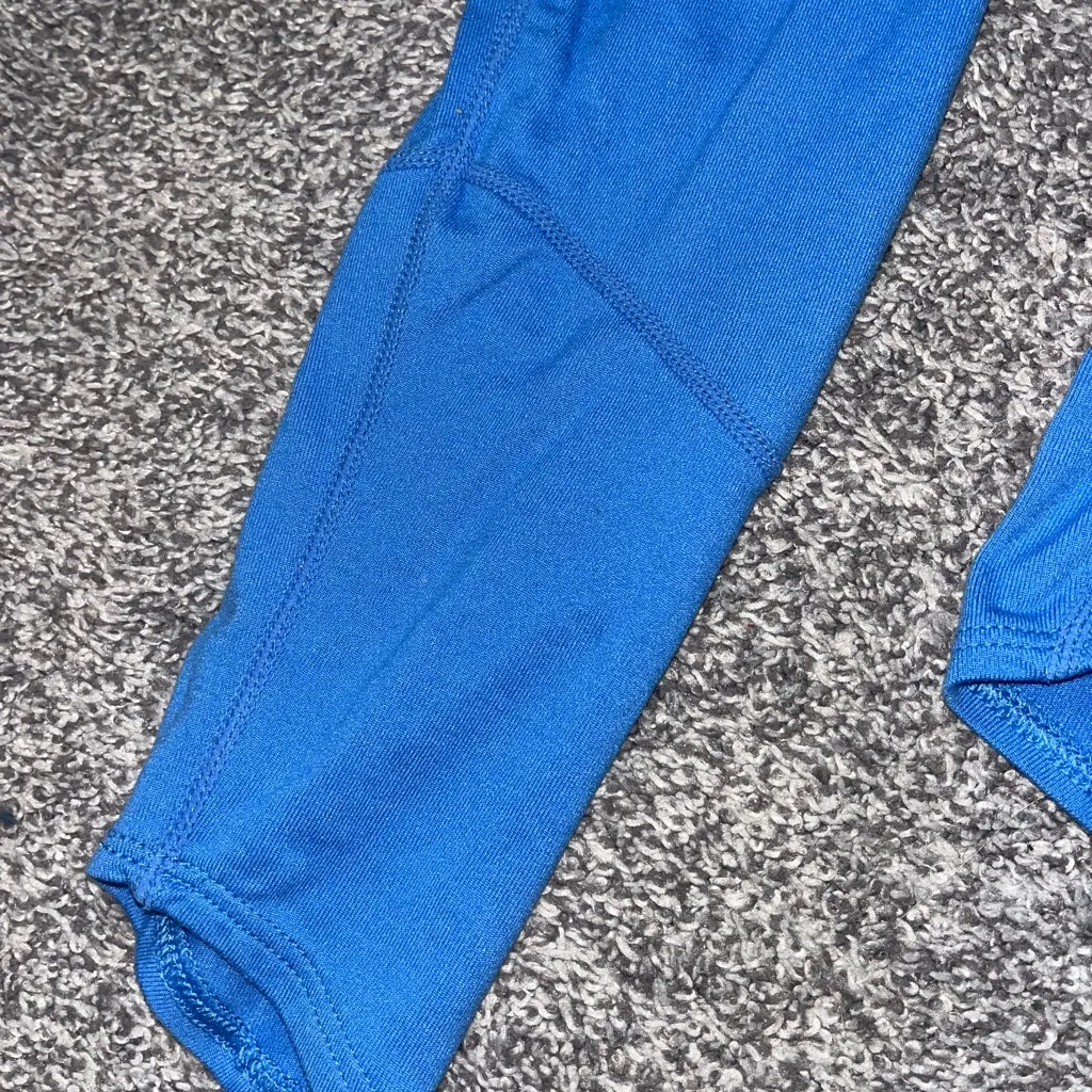 Nike  Blue Long Sleeve Fitted Polo Tee - Image 5