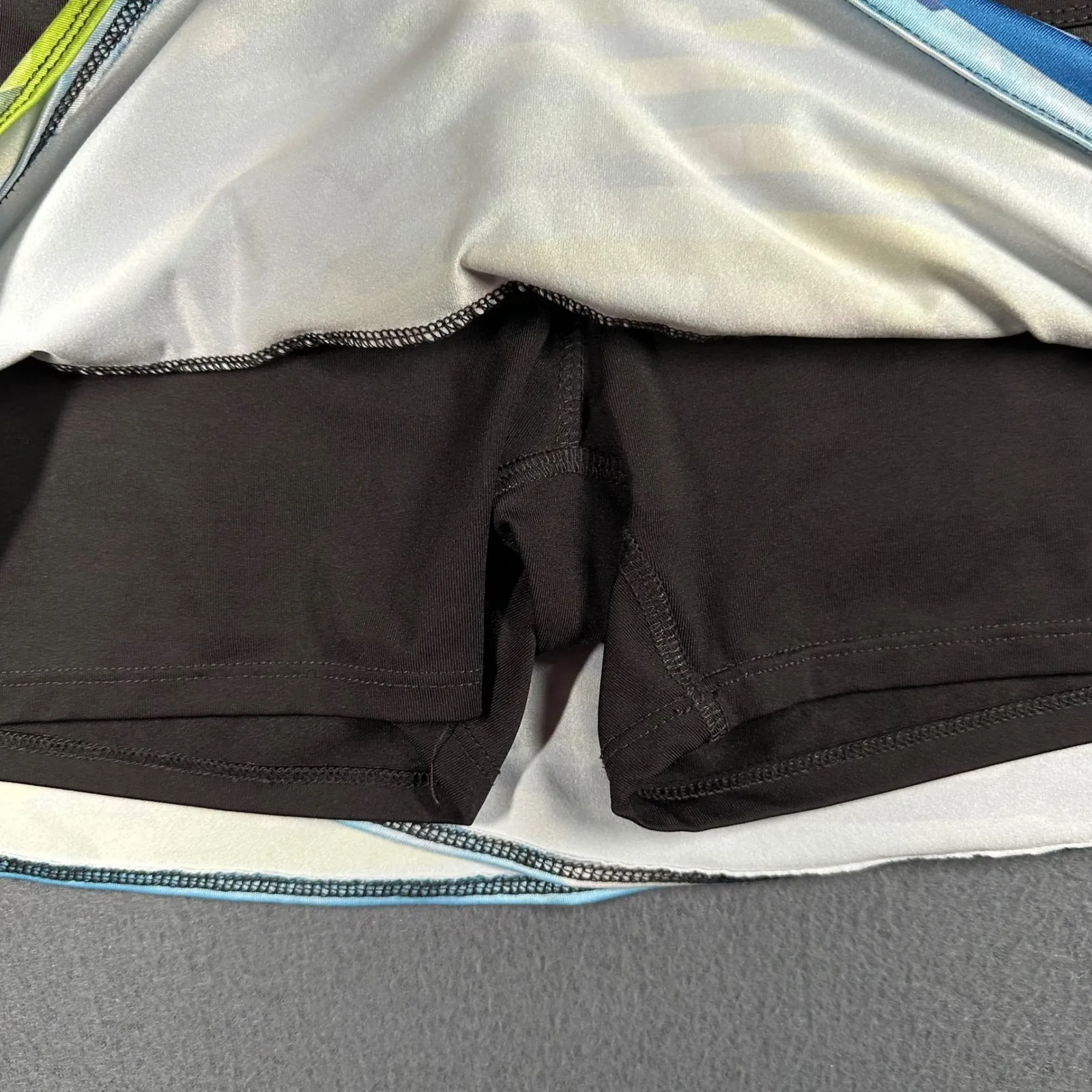 Lucky In Love Skort Womens Large Tennis Skirt Multicolor Athletic Layered Shorts Black - Image 12