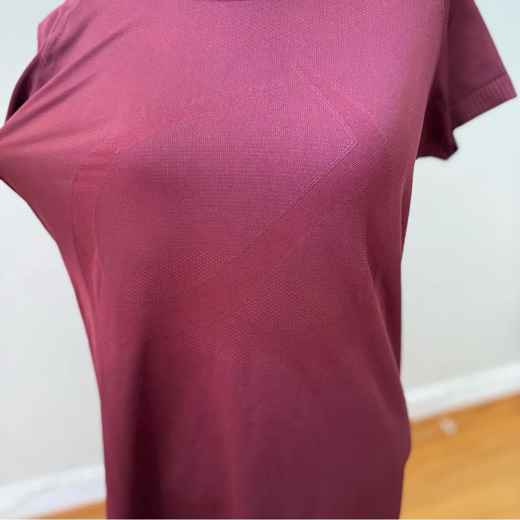 CRZ Yoga Women's Seamless Athletic Workout Short Sleeve Shirt Top Red Size M - Image 8