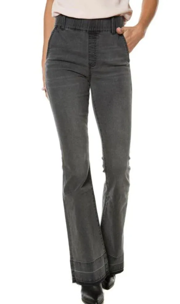 NWT JUICY COUTURE Malibu Released Hem Pull-on Jeans In Black Wash - Image 4