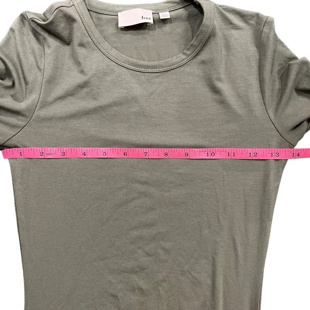 Aritzia Wilfred Free Bodycon Asymmetrical Long Sleeve Midi Dress XXS Olive Green - Image 7