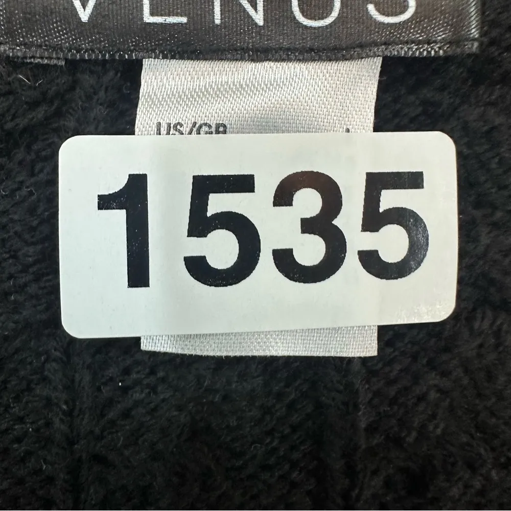 Venus V Neck Long Sleeve Sweater Dress Womens Large Black - Image 9