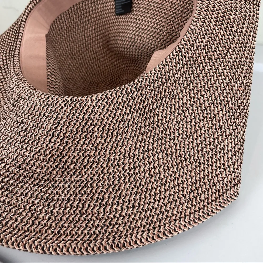 David & Young Packable Paper Straw Flappy Beach Hat One Size Pink White Black - Image 8