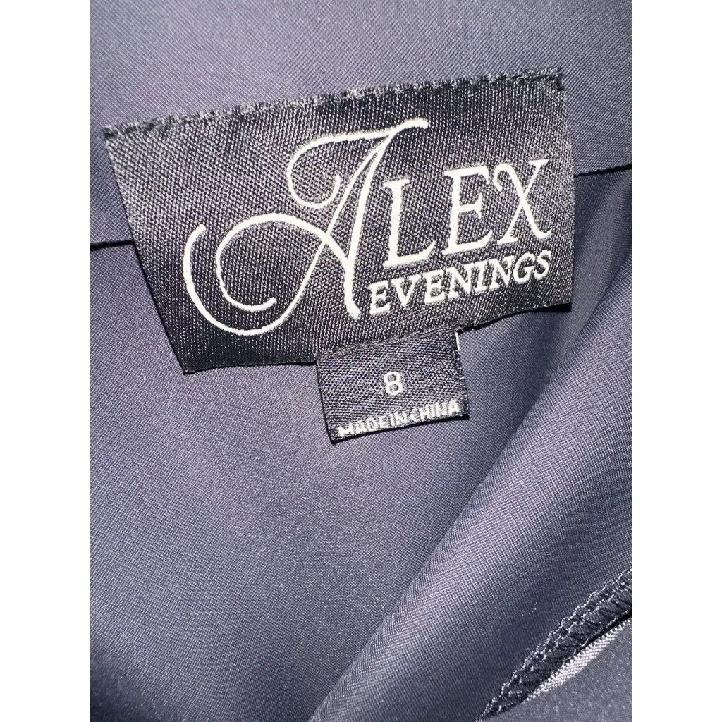 Alex Evenings Scuba Sheath Light Compression Dress 3/4 Sleeve Size 8 Charcoal - Image 6