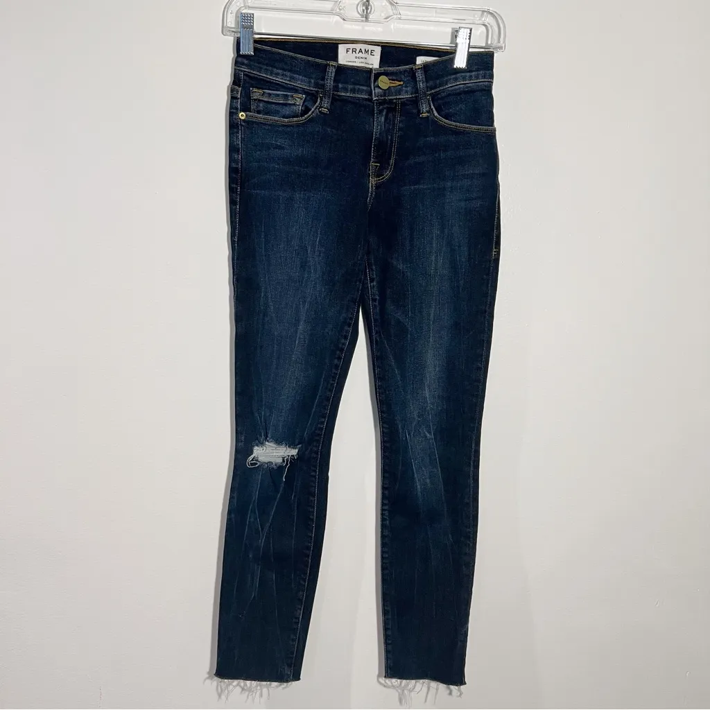 Frame‎ Denim Le Skinny De Jeanne in Prince Street Size 24 - Image 2