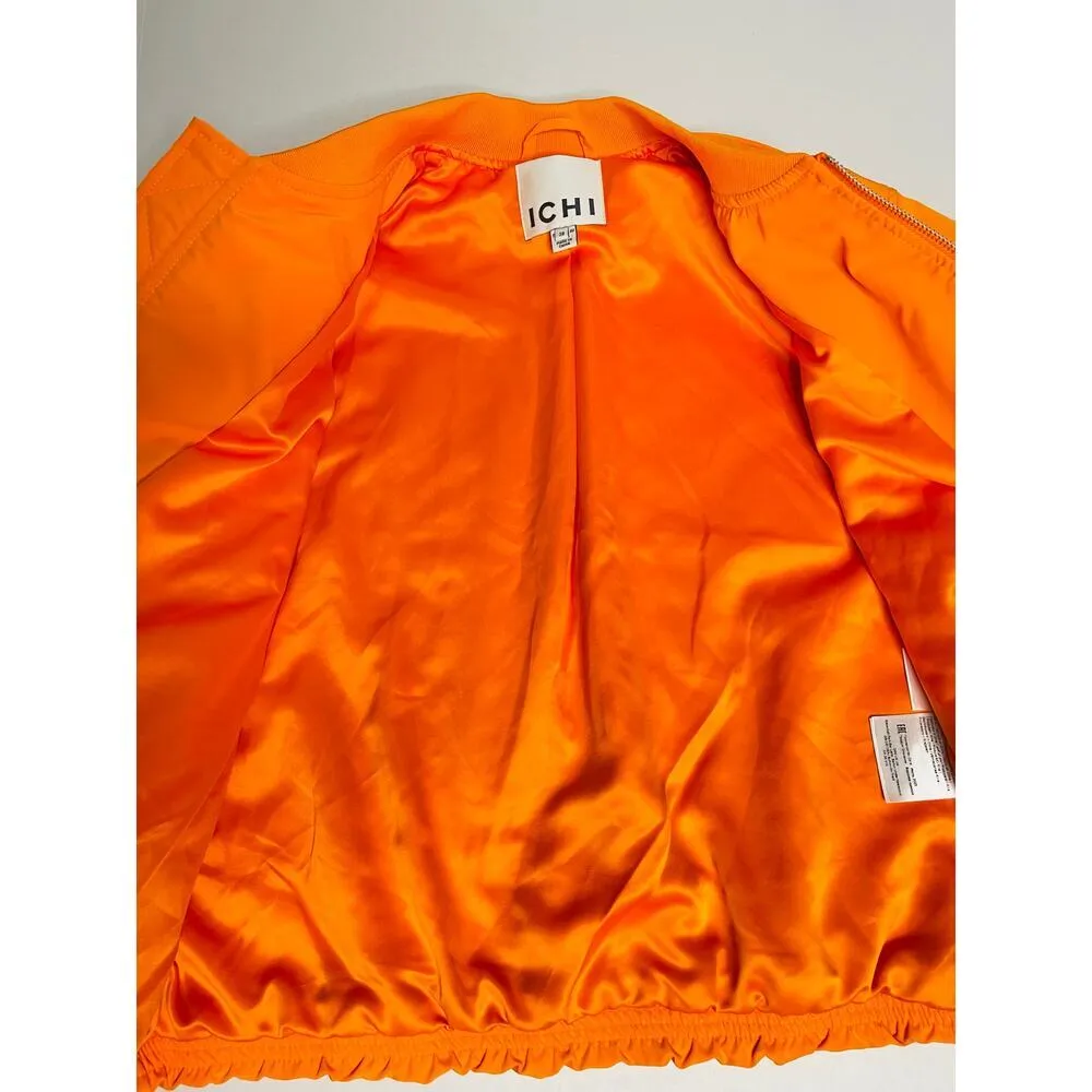 ICHI IHELISO JA Bomber Jacket size 38 Orange Full zip Size L - Image 10