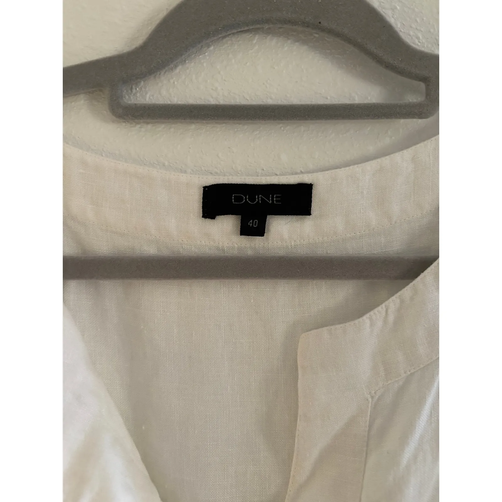 Dune Dress Womens 10 White Linen Midi Beachy Preppy Coastal Resort Luxury - Image 3