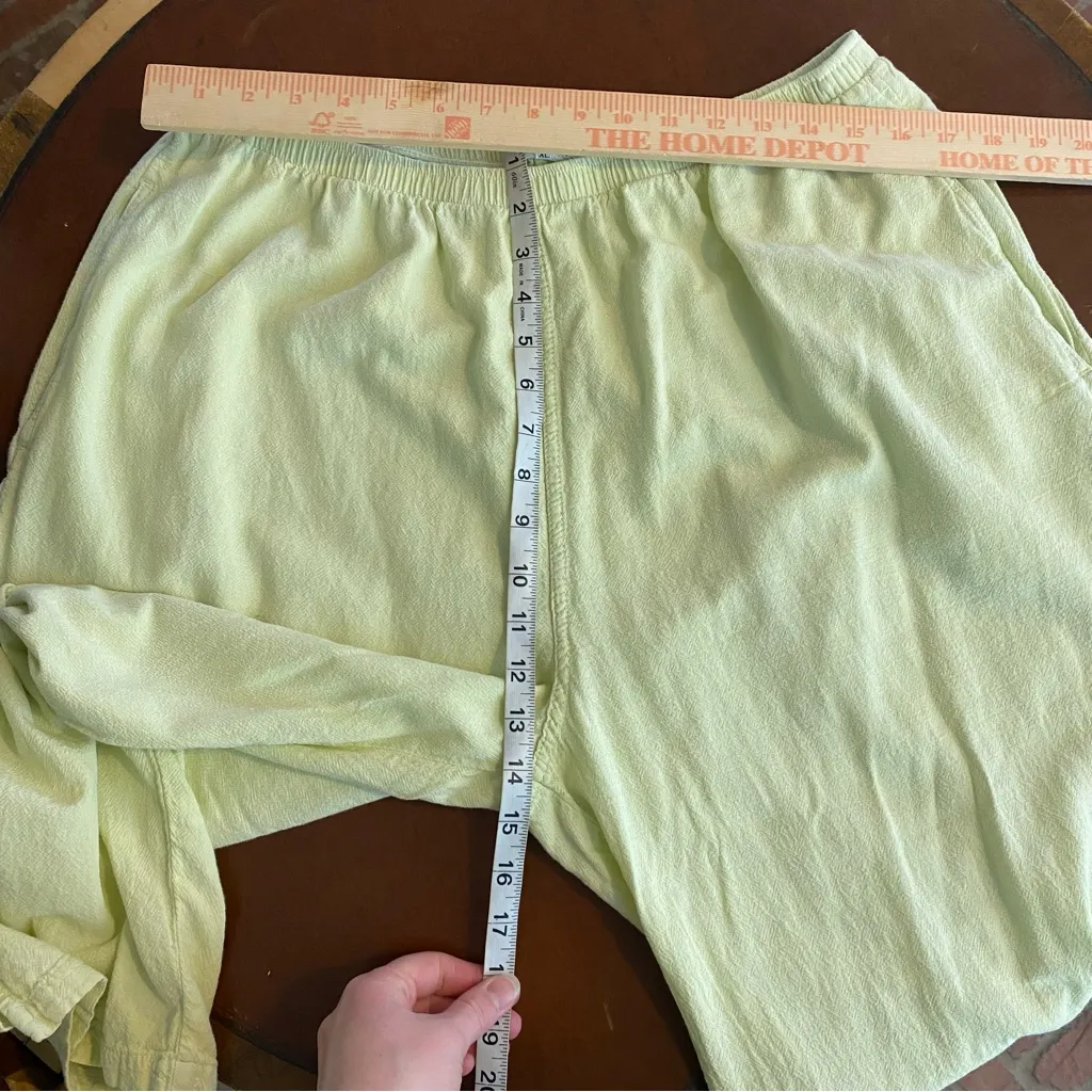 iridium set lagenlook boho relaxed citron‎ green 100% cotton size xl resortwear - Image 13