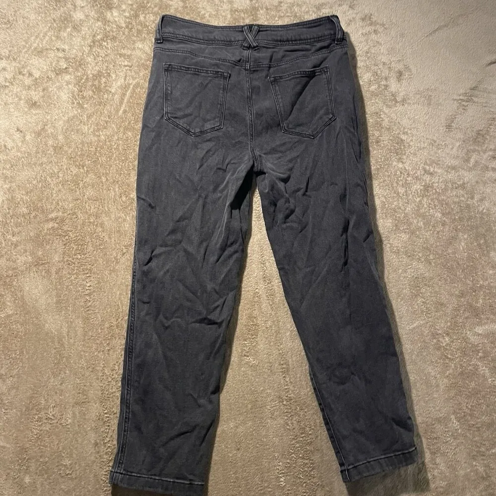 Sonoma Jeans Women's 10 Relaxed Charcoal Gray Black High Rise Straight Leg Pants - Image 3