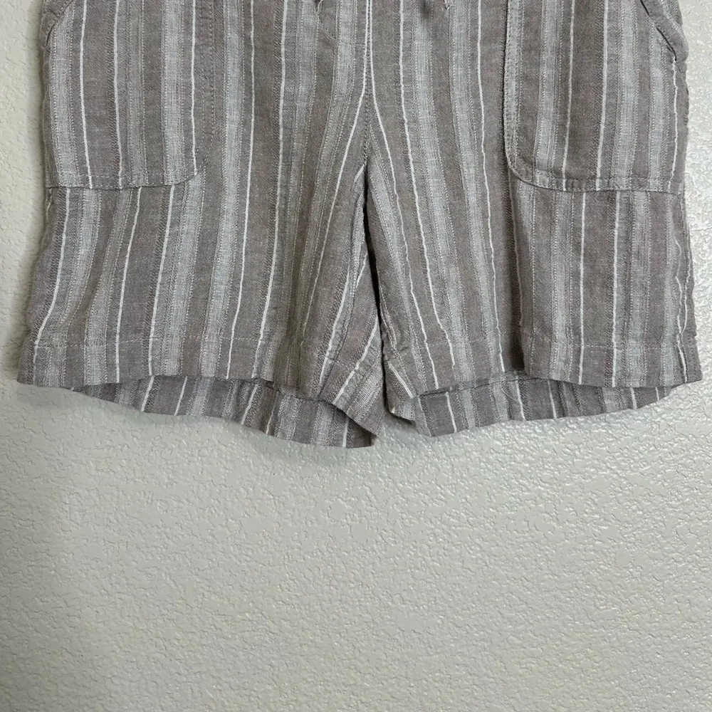 Talbots Linen Blend Drawstring Pull On Shorts, Size 10p - Image 4