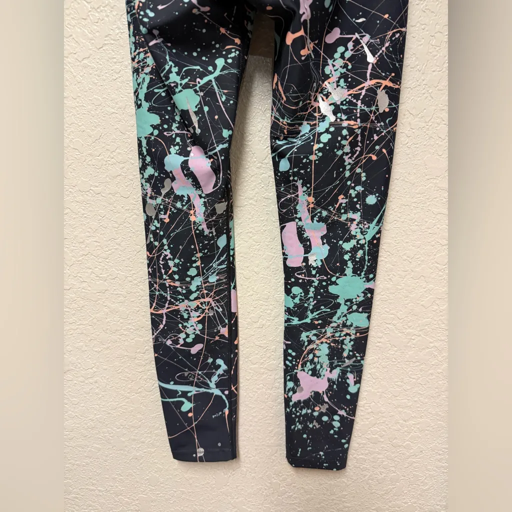 SPLITS59 x BANDIER Splatter Print Leggings Size Small - Image 10