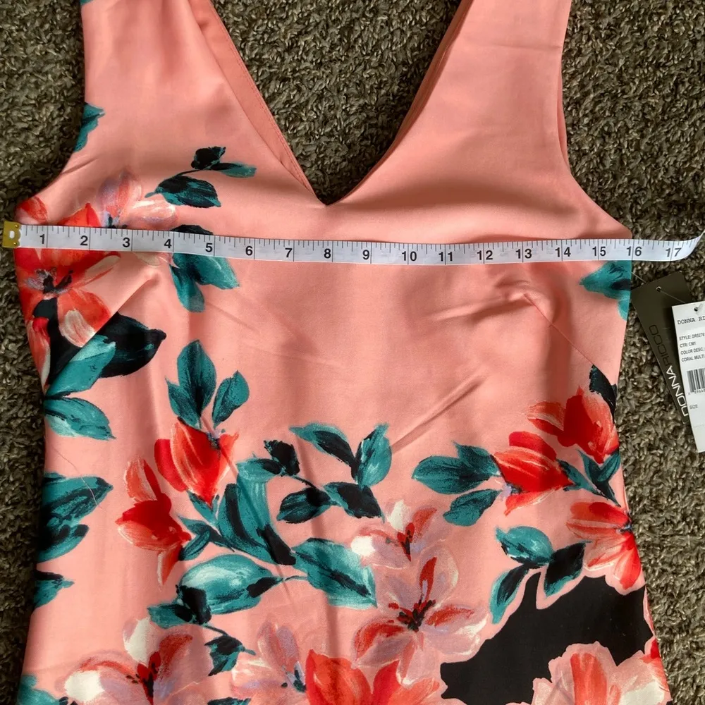 Donna Ricco Coral Multi Floral Dress - Image 4