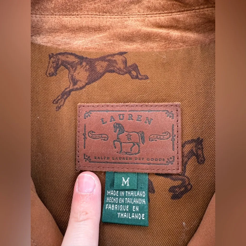 Lauren Ralph Lauren dry goods quilted jacket size m - stain on cuff in pic - Image 3