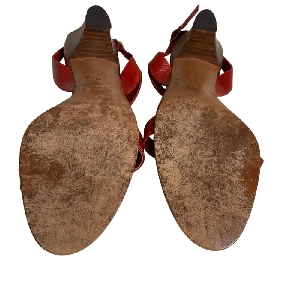 Givenchy Women's Red Sandals Size 7 1/2 - Image 5