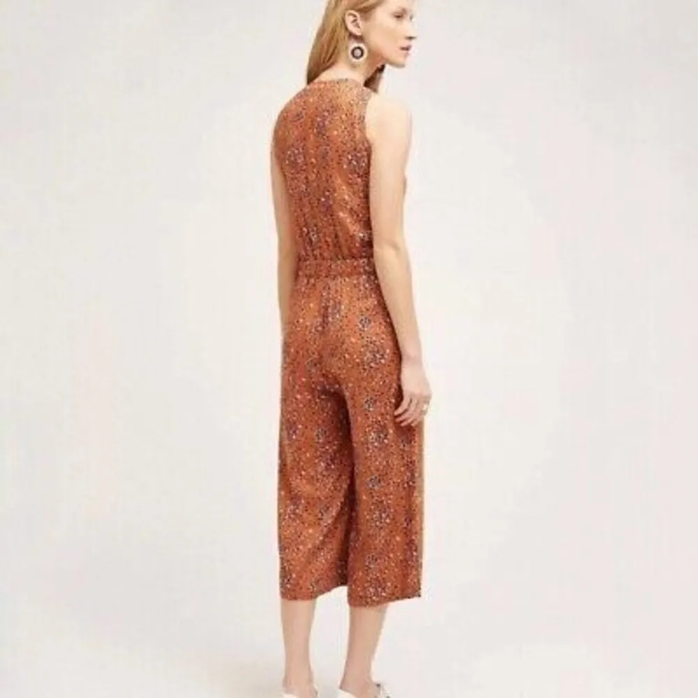 ✨Anthropologie Cartonnier Avila Patterned Cropped Wide Leg Jumpsuit XSmall✨ - Image 3