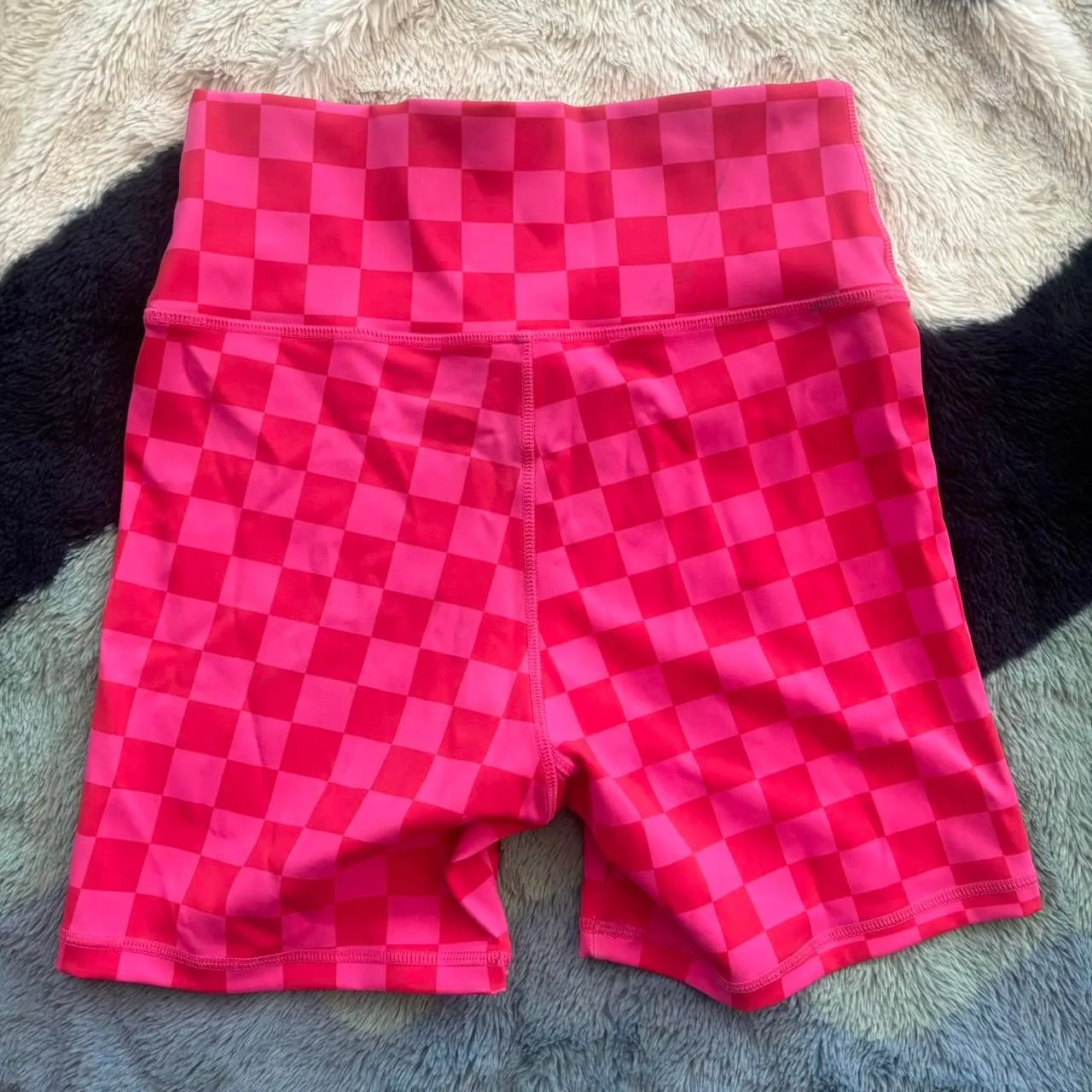 Princess Polly Pink Checkered Biker Shorts - Image 5