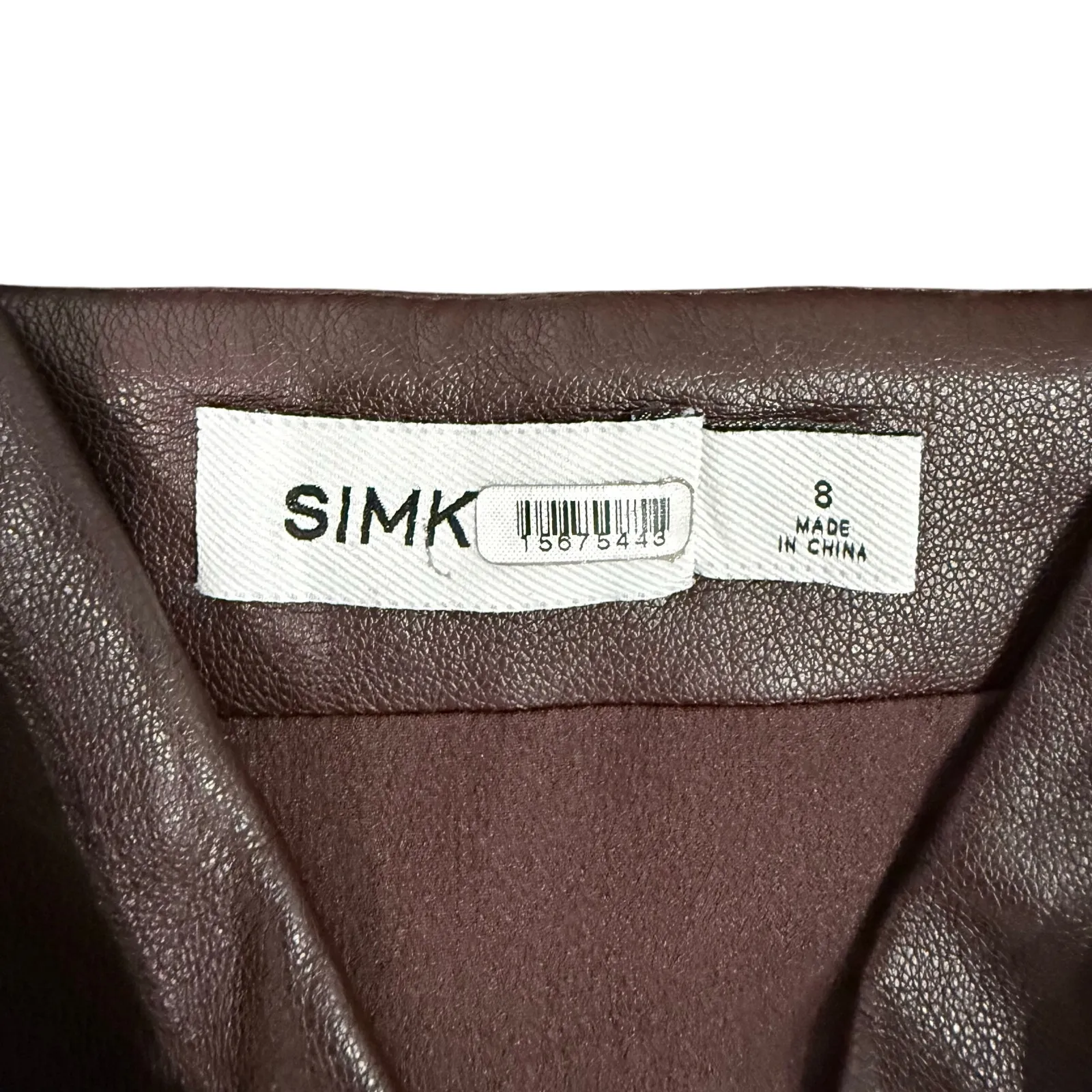 SIMKHAI Carkee Leather Fringe Dress in Brown, Size US 8 Brown - Image 6