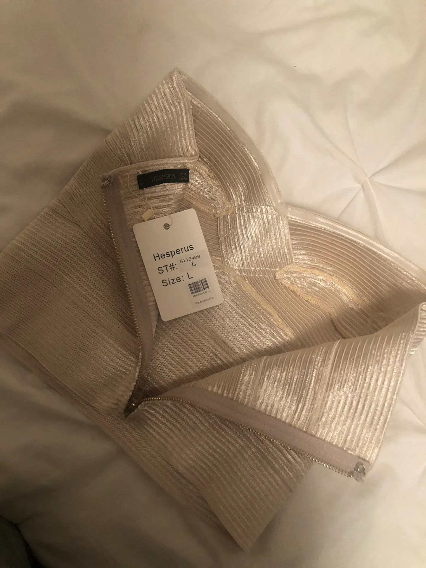 Hesperus Gold Zip Up Tube Top Size L - Image 5