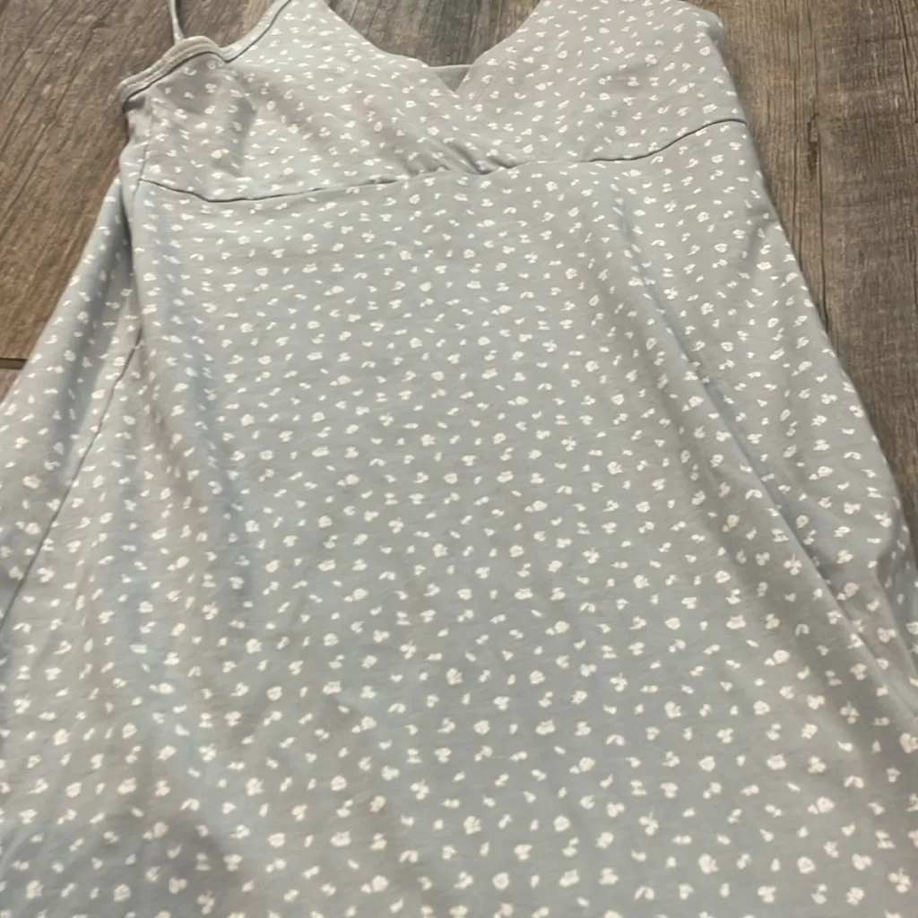 Brandy Melville Light blue cotton floral dress - Image 2
