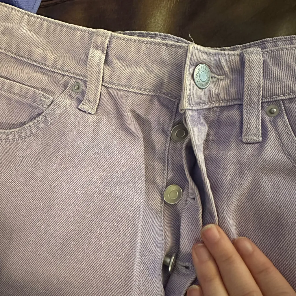 Wild Fable Purple Frayed Hem Jean Shorts - Image 3