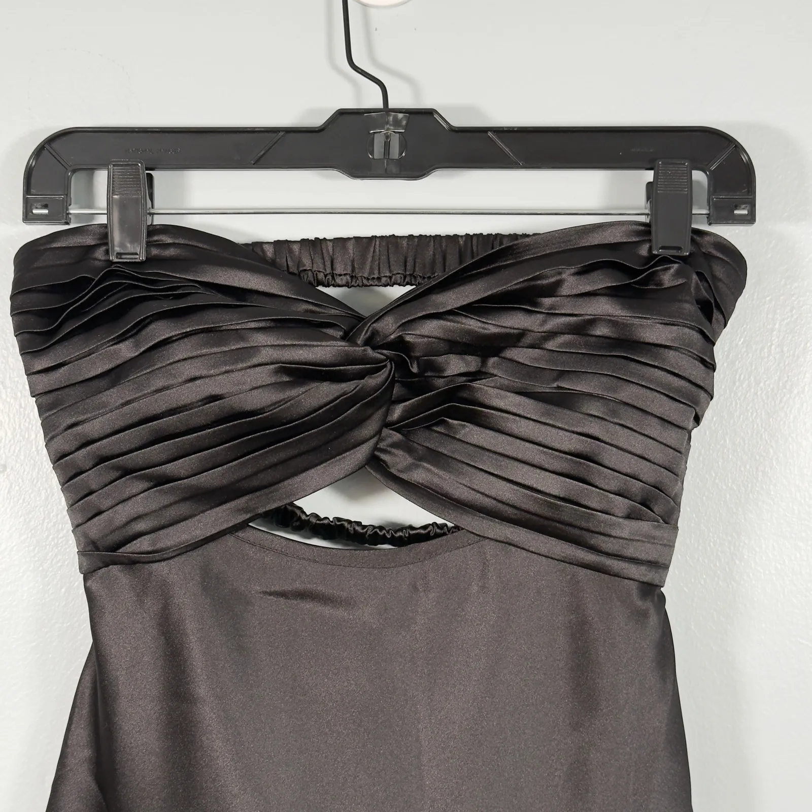 Princess Polly Shellie Black Satin Cutout Mini Dress NWT Party Club Formal 6 - Image 4