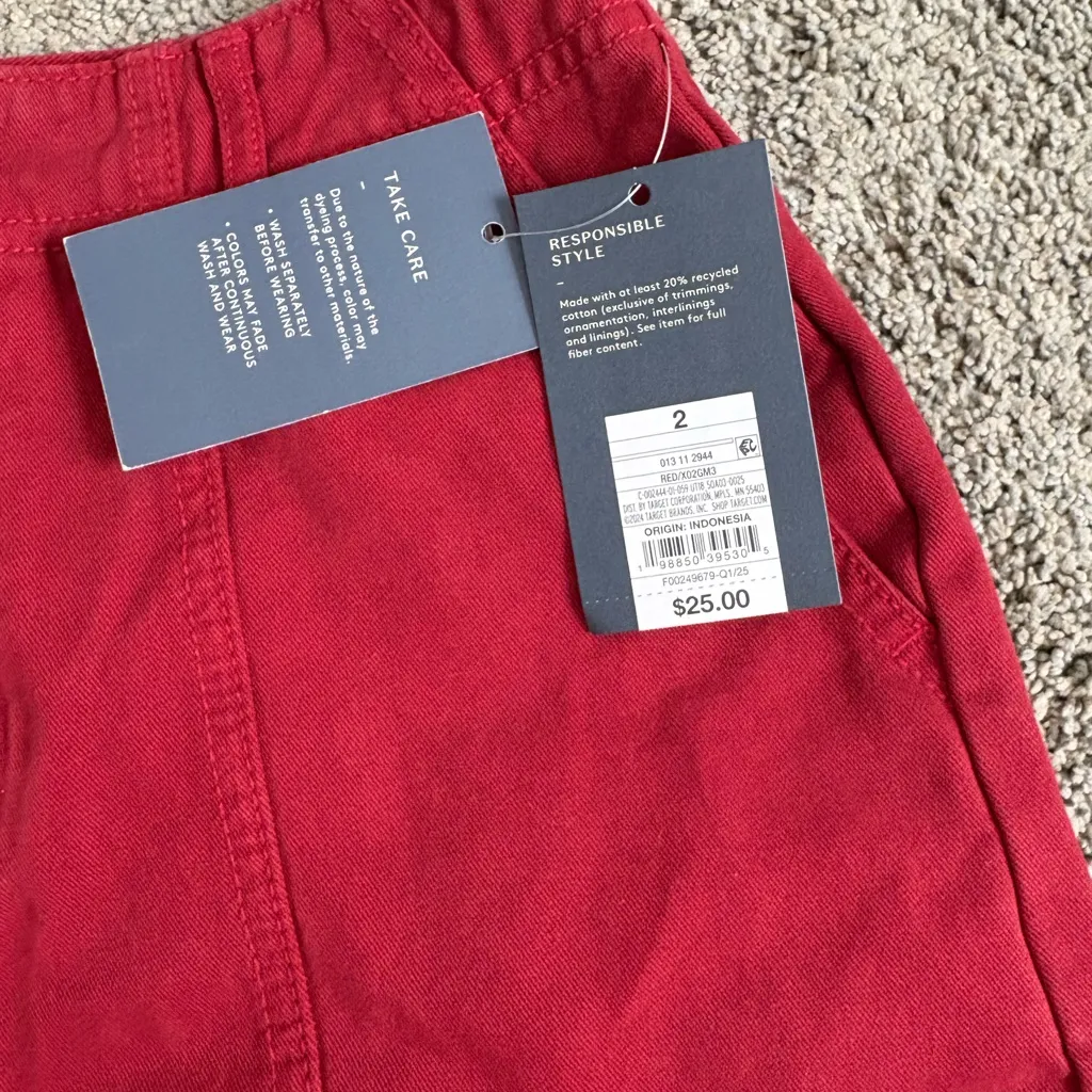 Universal Threads 💜 NWT Universal Thread High Waist Tomato Red Shorts - Image 2