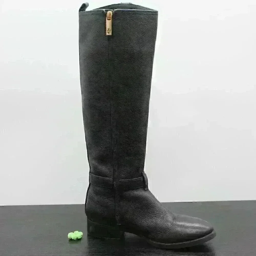 Tory Burch Amanda Black Leather Tall Knee - Image 2