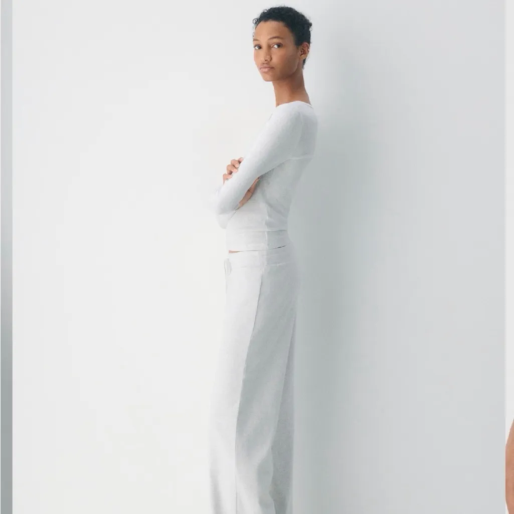 Aritzia Light Gray Track Pants - Image 3