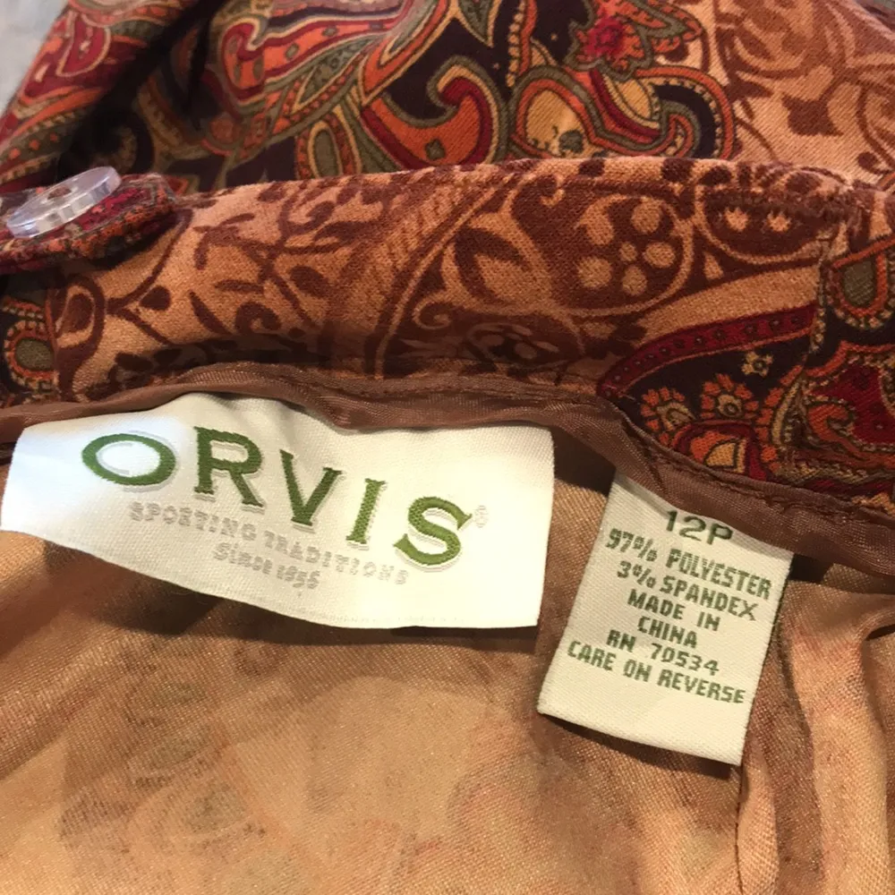 Orvis Rich Paisley Pleated Skirt - Image 3