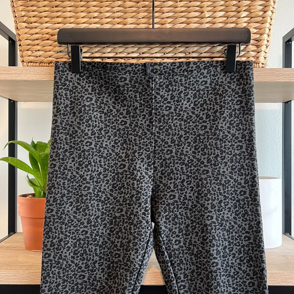 LOFT Mid-Rise Pull On Knit Ponte Velveteen Cheetah Pant, S - Image 2