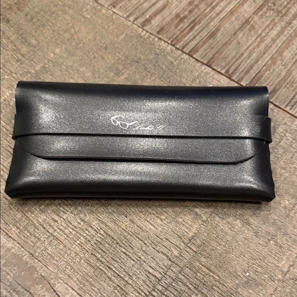 Black Oversized Sunglasses with Pearl Detail - Image 3