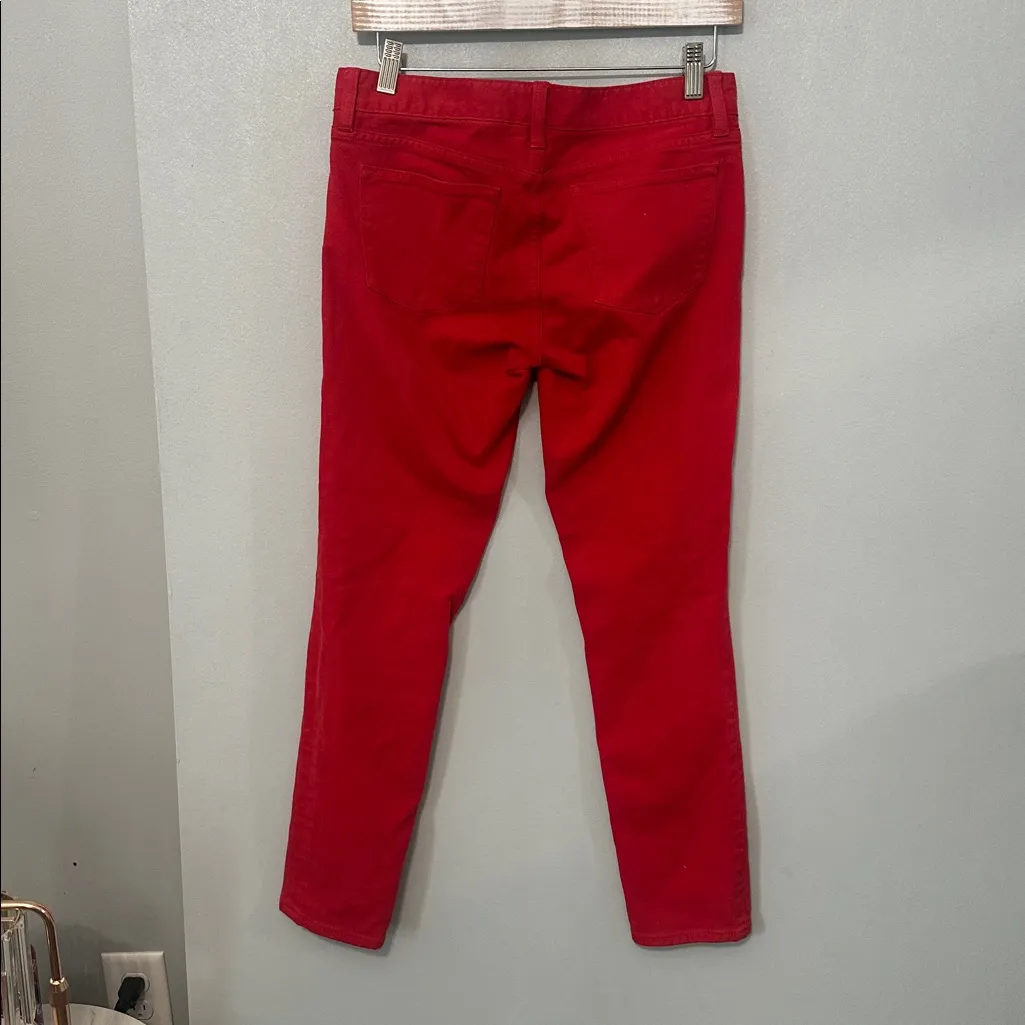 J‎ CREW Red Skinny Ankle Jeans - Image 3