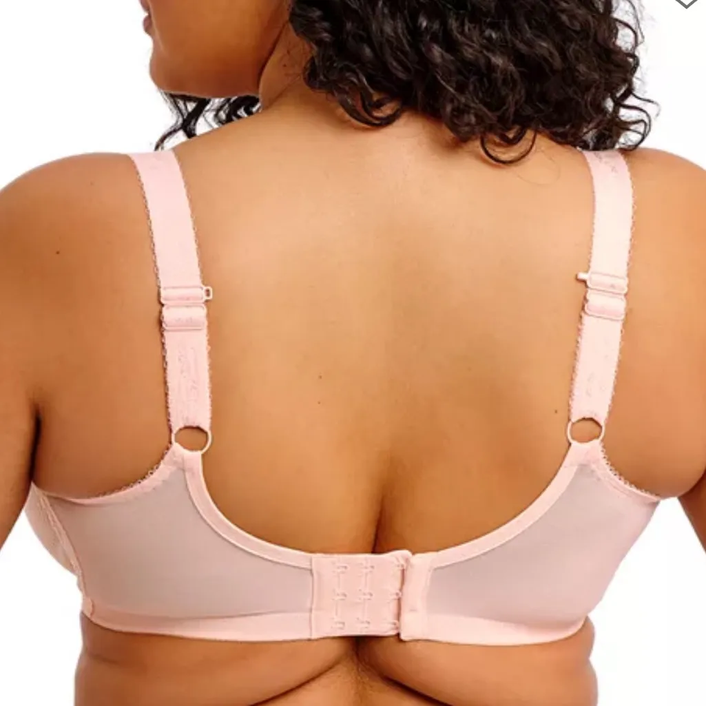 Elomi Bra Size 42 I Charley Stretch Plunge Lace Mesh Underwire Unlined Lace Tan - Image 3