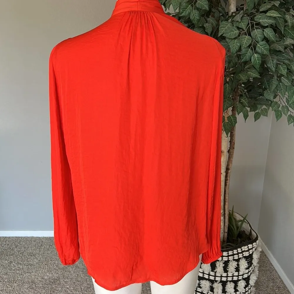 Rachel Zoe satin neck tie blouse - Image 5