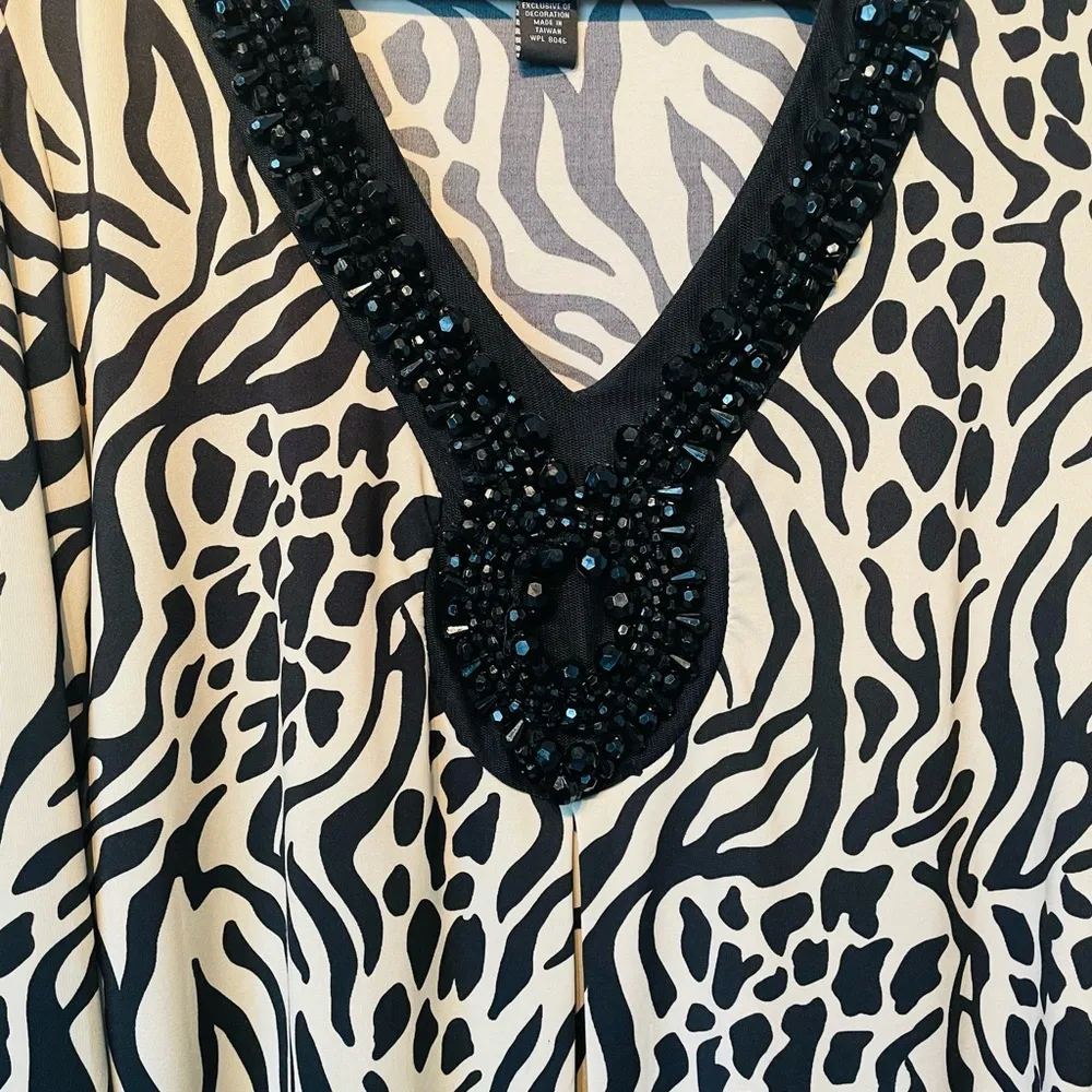 INC animal print top Tan Size L - Image 2