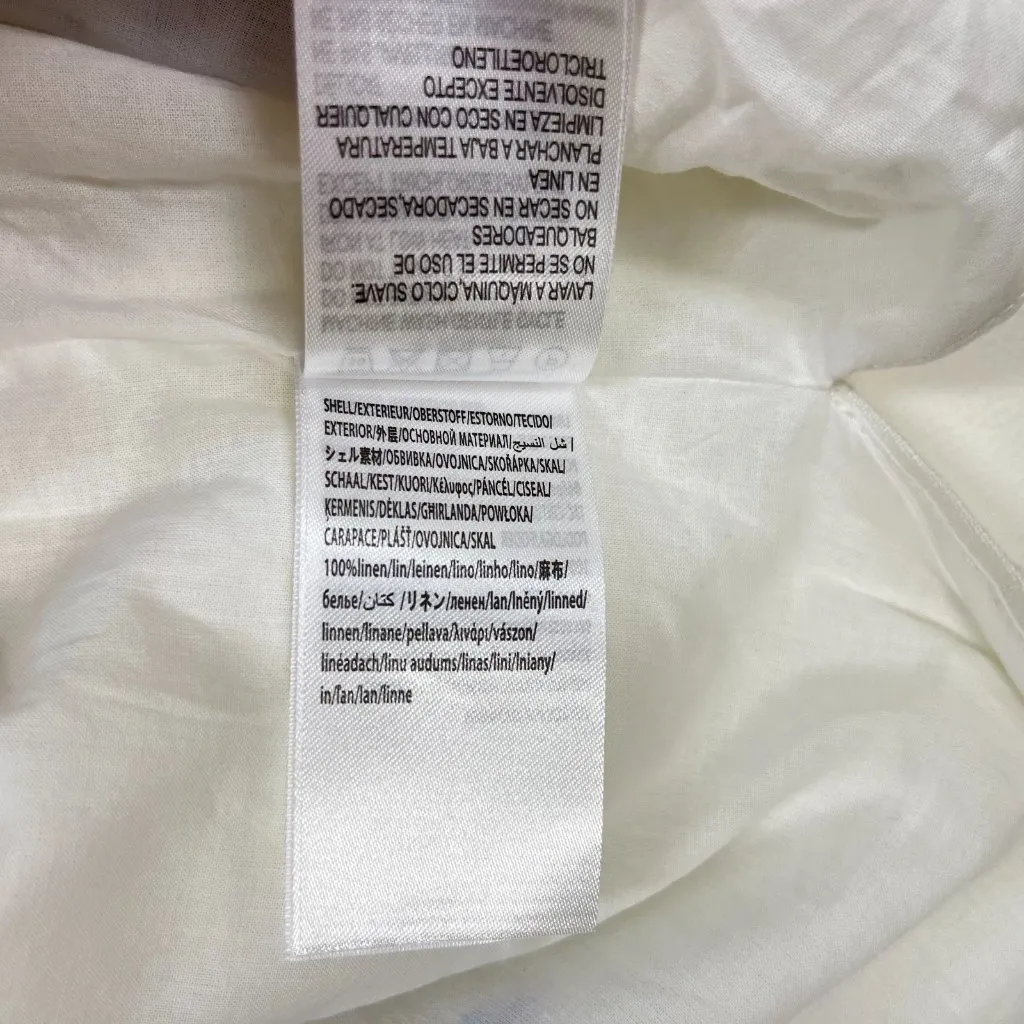 NWOT Farm Rio Off-White Blue Floral Cascade Wavy Premium Linen Midi Dress Sz XL - Image 12