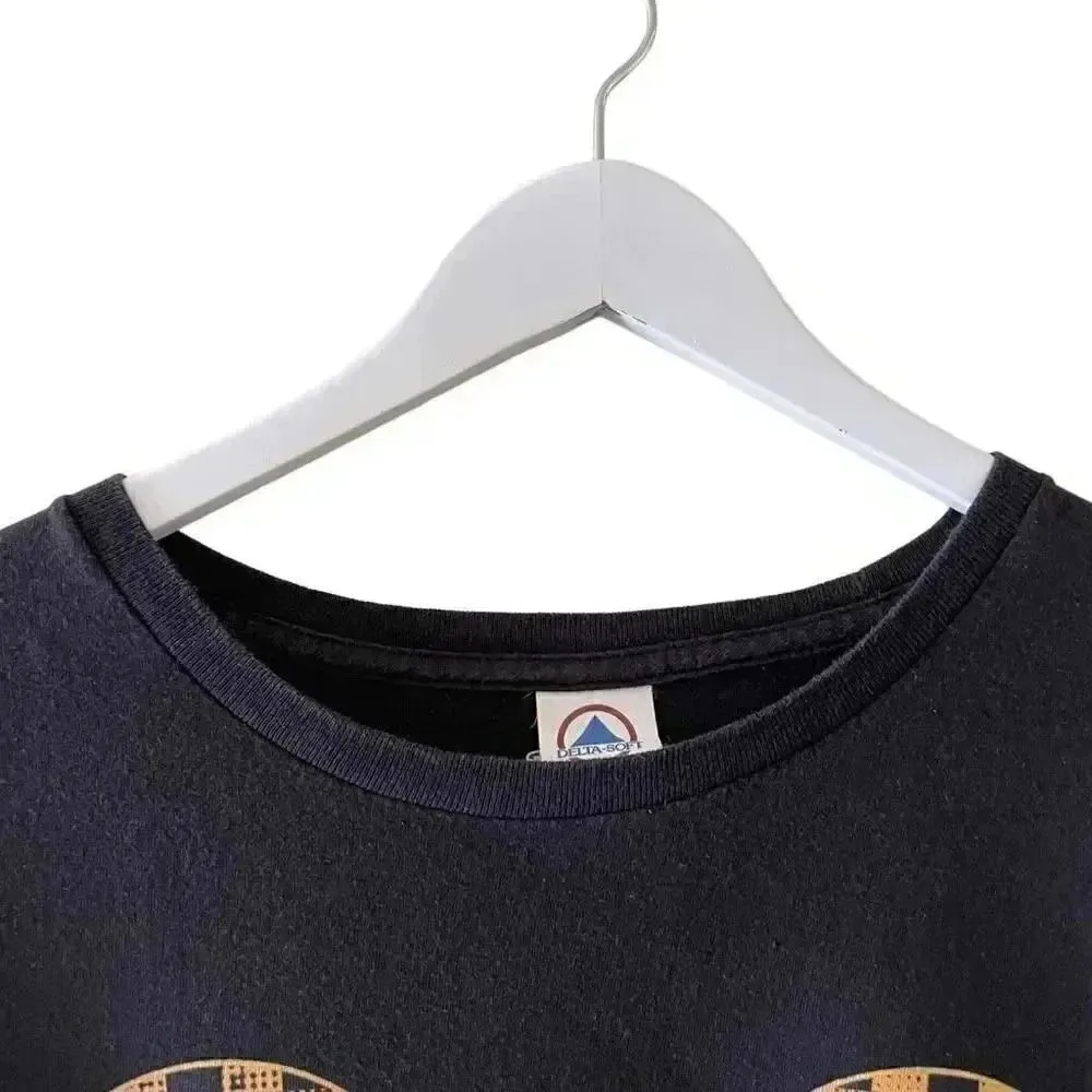 Disney Black Cotton Micky Mouse Roadster Palm Short Sleeves Unisex 3XL # 1222 - Image 2