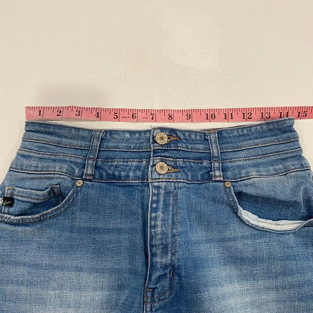 KanCan Denim Shorts Size 29 Women High Rise Frayed Hem Stretch Jean Shorts - Image 8