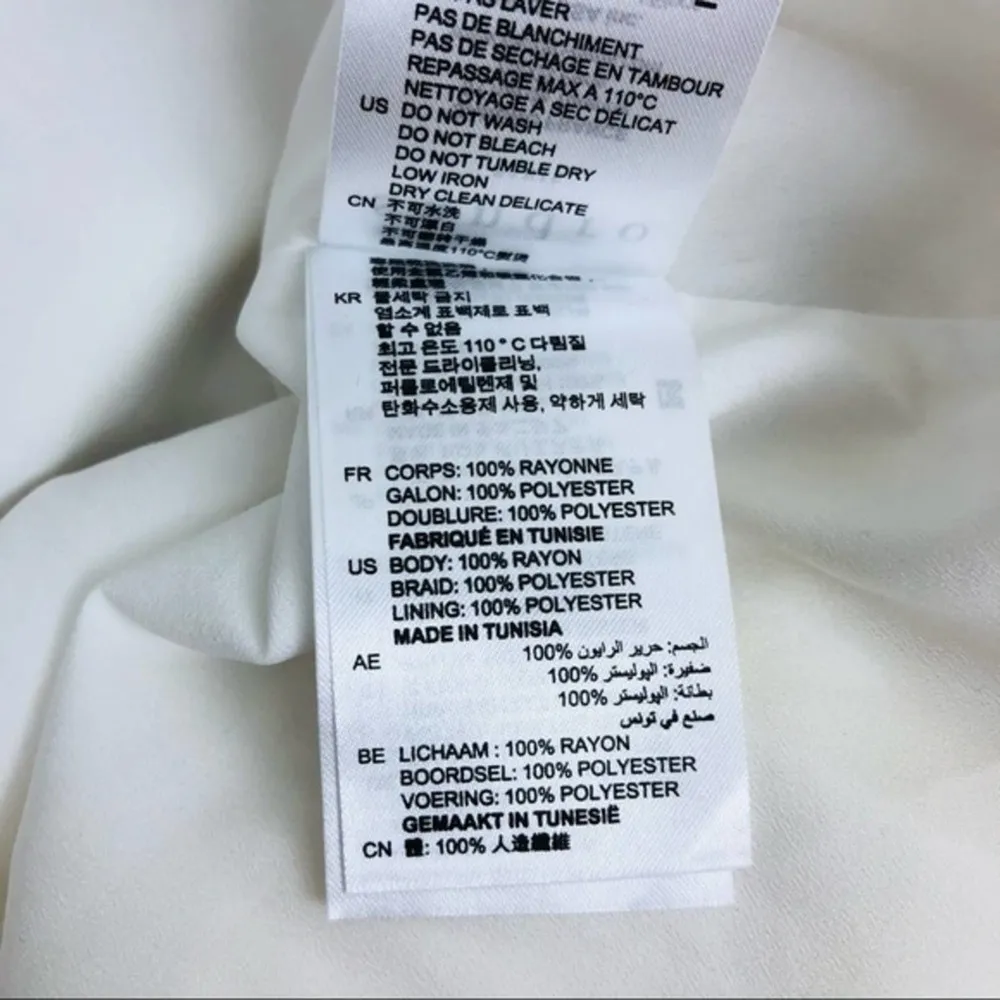 Sandro  Paris Ivory Boho Rush Mini Dress Size 8 - Image 9