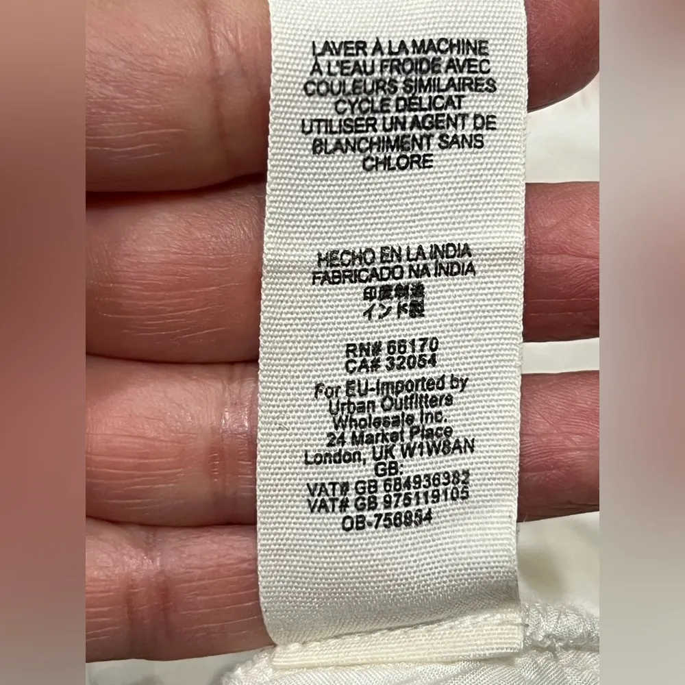 Free People Womens Ivory Embroidered Short Sleeve Dress Sz S like new condition - Image 11