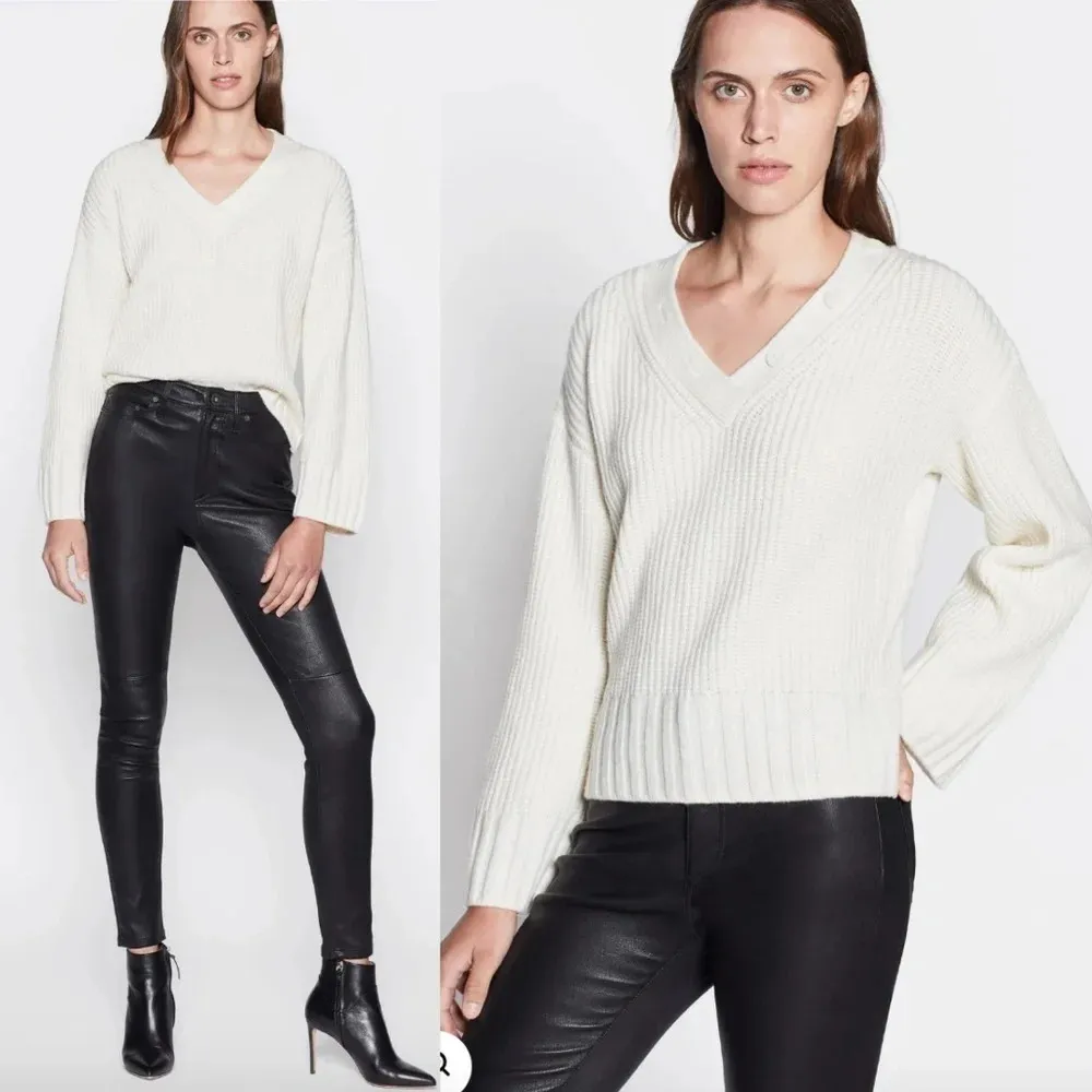 Equipment Nigel‎ Sweater in Ivory Button Cashmere - Image 2