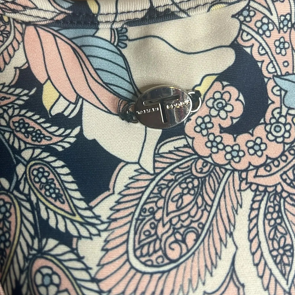 Tahari Sport Brami Bra Cami Blue Pink Paisley Floral Plus Size 3X Lined Tank - Image 6