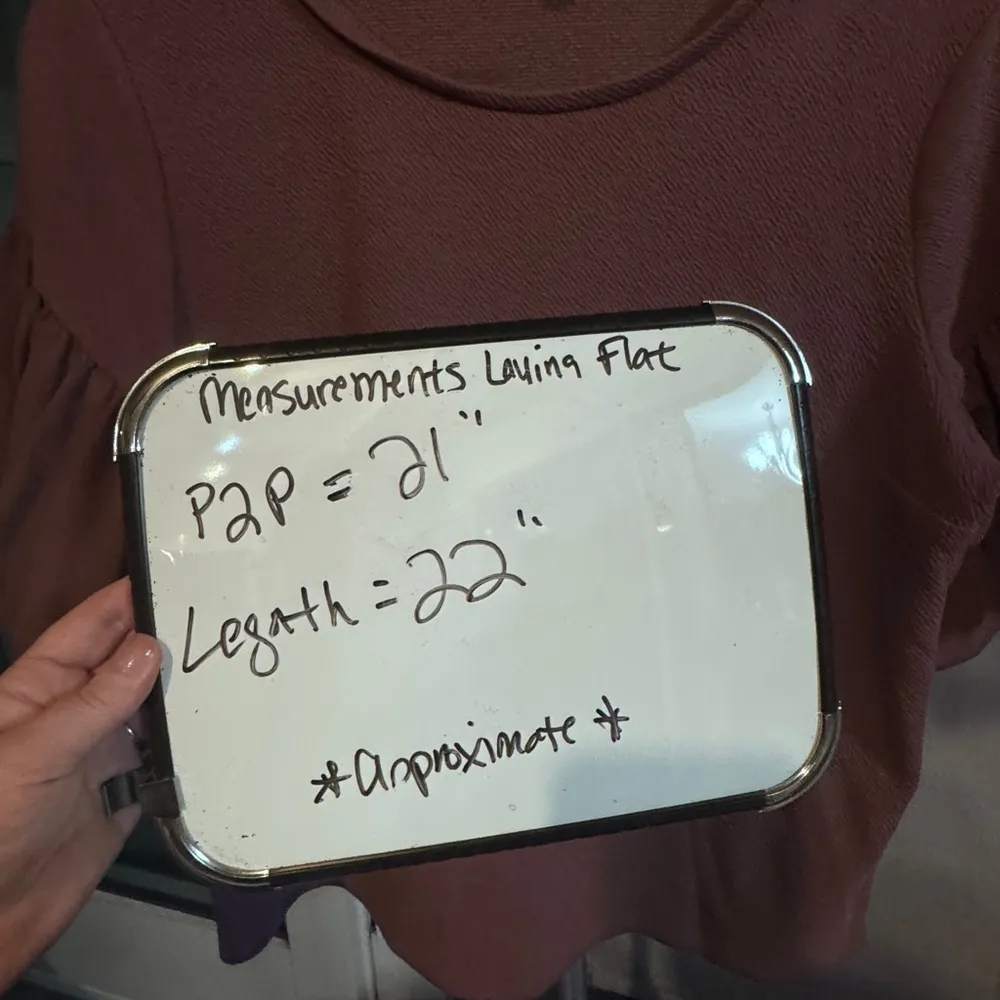 Express Purple Puff Sleeve Top 3/4 Sleeve Medium - Image 7